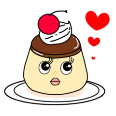 [LINEスタンプ] 私はプリン 恋するプリンちゃん