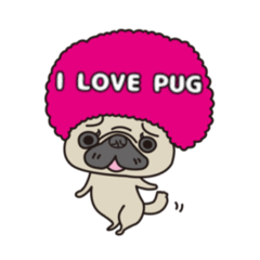 [LINEスタンプ] I LOVE PUG♡パグちゃんと日常