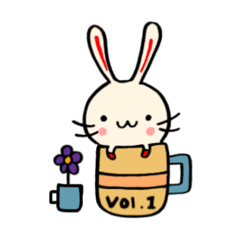 [LINEスタンプ] マグカップのうさぎ vol.1