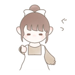 [LINEスタンプ] ゆるっとリボンガール