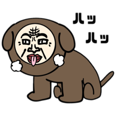 [LINEスタンプ] ちょっとキモい人面犬スタンプの画像（メイン）