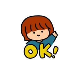 [LINEスタンプ] 使いやすい！女の子スタンプ！！