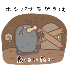 [LINEスタンプ] ホシバナモグラは家にいたい