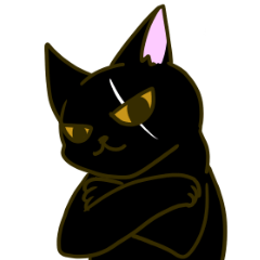[LINEスタンプ] 黒猫のタイショウ