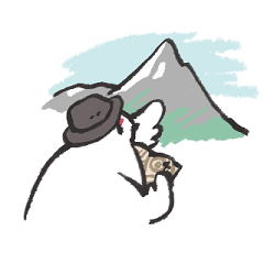 [LINEスタンプ] 山に登るライチョウ