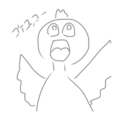 [LINEスタンプ] 美容院で描いた落書きスタンプchan