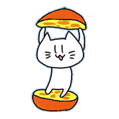 [LINEスタンプ] セキュリティネコ（波佐見弁）