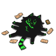 [LINEスタンプ] 貴方のかわりにナメクジネコ【OTAKU】