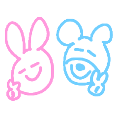 [LINEスタンプ] うさぎandくま