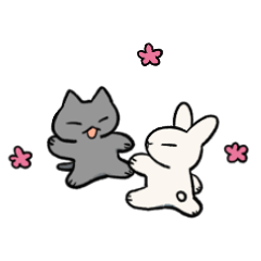 [LINEスタンプ] ねこむーとうさぴ