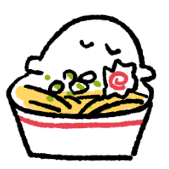 [LINEスタンプ] おいしいおばけ ラーメン