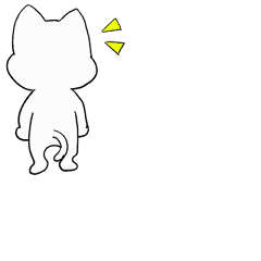 [LINEスタンプ] お茶目なシロ猫の動くスタンプ