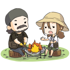 [LINEスタンプ] 山賊さんとさんぞくちゃん