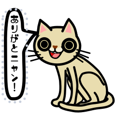 [LINEスタンプ] 猫16種 メッセージスタンプ