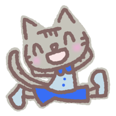 [LINEスタンプ] キジトラ こてつくん