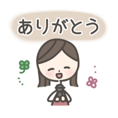 [LINEスタンプ] カラオケ、音楽♪好き女子のスタンプ