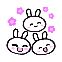 [LINEスタンプ] うさぎのやさしい気持ち