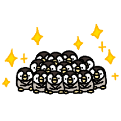 [LINEスタンプ] ▶︎動く！小さい子ペンギンがいっぱい