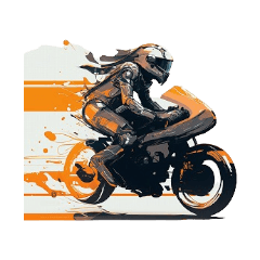 [LINEスタンプ] 単車ライダー