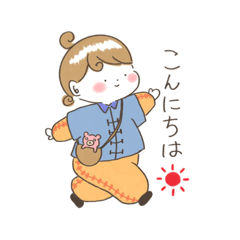 [LINEスタンプ] もち子5歳