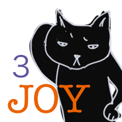 [LINEスタンプ] 黒猫JOYさん3
