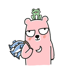 [LINEスタンプ] ピンクの熊 ピンクマくん