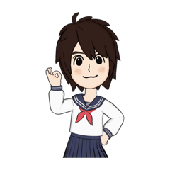 [LINEスタンプ] セーラー服男子