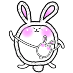 [LINEスタンプ] まるぽちゃうさぎ