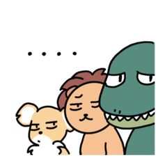 [LINEスタンプ] ティラノ＆ムギ＆レオのあいさつ日記