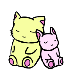 [LINEスタンプ] 【なかよしペア特集】猫×ウサギ