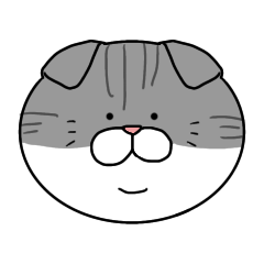 [LINEスタンプ] お口がもこっとしてる猫折れ耳