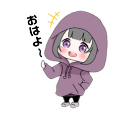 [LINEスタンプ] ぴんくフードちゃん