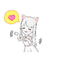 [LINEスタンプ] 【LINEアバター】白猫ちゃん