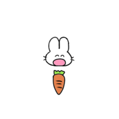 [LINEスタンプ] シンプルに伝えるうさぎ