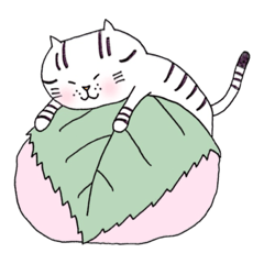 [LINEスタンプ] 飼い猫マー子4（春夏秋冬）