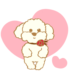 [LINEスタンプ] トイプードル ラッキーちゃん