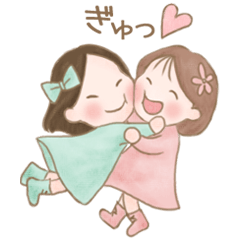 [LINEスタンプ] リボンちゃんとお花ちゃん 01