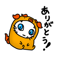 [LINEスタンプ] 沖縄シーサー猫の★毎日使える挨拶スタンプの画像（メイン）