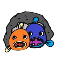 [LINEスタンプ] 愛妻魚オオカミウオ