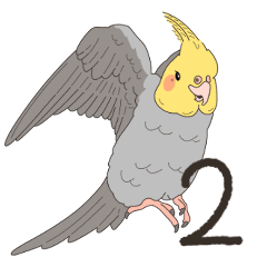 [LINEスタンプ] オカメインコさん。(ノーマル)2