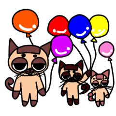 [LINEスタンプ] 可愛くないシャム猫くん！！4