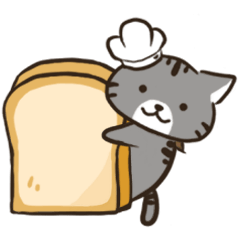 [LINEスタンプ] 職人見習い パン猫