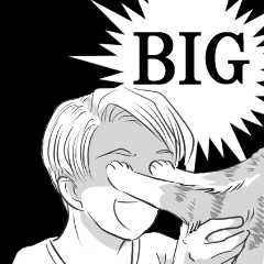 [LINEスタンプ] 見えそうで見えないけどちょっと見えるBIG