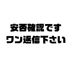 [LINEスタンプ] 安否確認シンプルデカ太文字