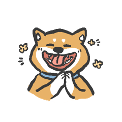 [LINEスタンプ] 左利きの柴犬