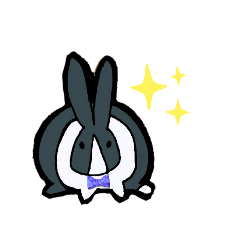 [LINEスタンプ] 白黒うさぎのごあいさつスタンプ