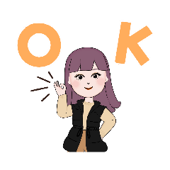 [LINEスタンプ] minaちゃんって名前っぽい女の子