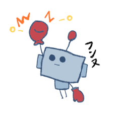 [LINEスタンプ] 身内ネタ爆発のロボット