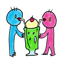 [LINEスタンプ] ハゲハゲー仲良し編