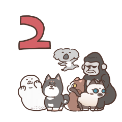 [LINEスタンプ] わたしたちの動物園2